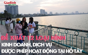 Đề xuất 12 loại hình kinh doanh, dịch vụ được phép hoạt động tại hồ Tây