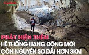 Phát hiện hệ thống hang động còn nguyên sơ dài hơn 3 km tại Quảng Bình