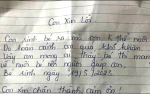 Bỏ con trai mới sinh dưới gầm cầu, người mẹ viết thư nhờ nuôi giúp