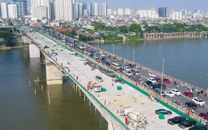 Hợp long cầu Vĩnh Tuy 2 trị giá hơn 2.500 tỷ đồng ở Hà Nội