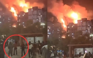 Tranh cãi cảnh nhóm phụ nữ trung niên vui vẻ nhảy múa gần tòa nhà bị cháy, dân mạng phẫn nộ: "Lòng người thờ ơ đến đáng sợ"