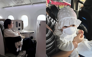 Con gái 5 tháng tuổi của Ngô Thanh Vân lần đầu đi máy bay