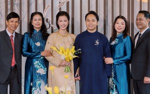 Bố mẹ chồng Á hậu Hương Ly gây chú ý trong lễ gia tiên tại Hà Nội