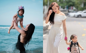 Khoe ảnh con gái 2 tuổi xinh xắn, Phương Oanh cảm thán: 'Làm nền cho nàng ta'