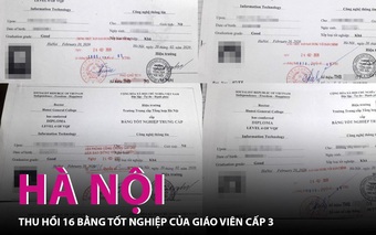 Thu hồi 16 bằng tốt nghiệp của giáo viên cấp 3