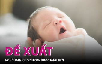 Đề xuất người dân khi sinh con được tặng tiền