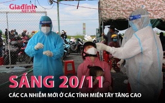 Tình hình COVID-19 trên toàn quốc sáng ngày 20/11