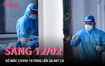 Sáng 12/02: Số mắc COVID-19 tăng lên 26.487 ca