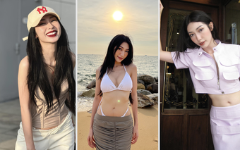 Tình cũ của Ngô Kiến Huy diện váy cắt xẻ khoe vóc dáng không mỡ thừa ở tuổi U40