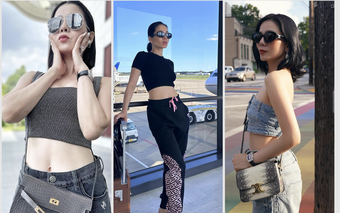'Chị đẹp đạp gió rẽ sóng' Lệ Quyên U50 'nghiện' crop top khoe eo thon