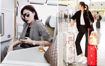 Kỳ Duyên lên đồ đi sân bay đơn giản nhưng toàn hàng hiệu
