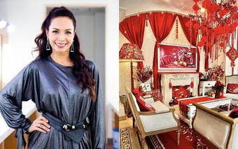 Không 'ăn Tết' ở nhà nhưng biệt thự của cựu mẫu Thúy Hạnh vẫn rực rỡ, lộng lẫy đón Xuân