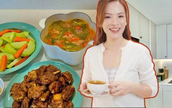 Mỹ nhân đảm đang nhất VFC: Bếp bóng loáng, mâm cơm nhà nhìn món nào cũng thèm!