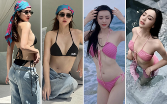 Bikini của sao Việt: Quỳnh Kool, Huyền Lizzie khoe body cực 'cháy' xứng danh mỹ nhân VTV 