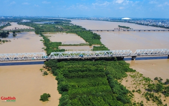 Hà Nội: Lũ sông Hồng đạt đỉnh trên báo động 1, nhiều khu vực ven sông chìm trong nước