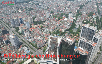 Hà Nội: Diễn biến giá cho thuê chung cư tại 3 phường mới Ba Đình, Ngọc Hà và Giảng Võ tháng 12/2025