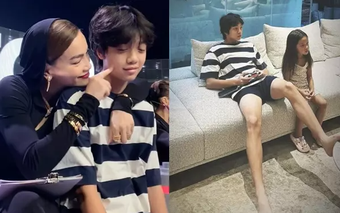 Hồ Ngọc Hà khoe ảnh con trai cao vượt trội 1.8m, trong cách nuôi con có 1 điểm mẹ nào muốn con cao thì nên học hỏi