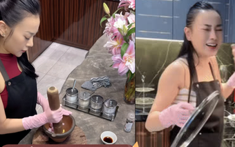 Phương Oanh vào bếp, cộng đồng mạng chú ý đến một chi tiết khiến căn bếp sang lên vài phần