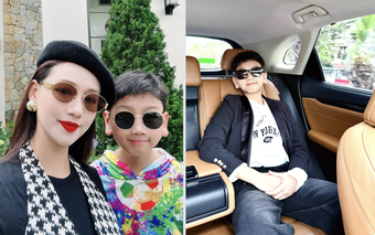 Con trai của nữ diễn viên đại gia Lã Thanh Huyền: 12 tuổi phổng phao, ra dáng 'tổng tài'