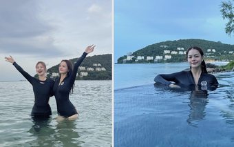 Diện áo tắm kiểu Phạm Quỳnh Anh, Đông Nhi đủ khiến fan trầm trồ