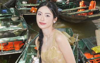 Á hậu Việt Nam quê Hải Phòng khoe vẻ mong manh trong loạt ảnh check-in Ninh Bình