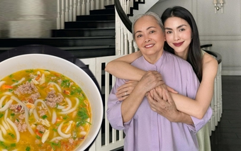 'Phu nhân hào môn' Tăng Thanh Hà học mẹ làm bánh canh bột gạo