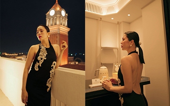 Lệ Quyên đi nghỉ dưỡng cùng Lâm Bảo Châu, khoe lưng trần nuột nà