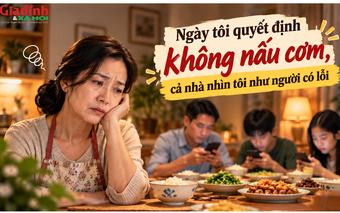 Mệt mỏi không nấu cơm, phản ứng của chồng con khiến tôi nín lặng 