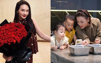 Tin sao 18/10: Cặp song sinh nhà Phương Oanh vào bếp cùng mẹ; chồng Bảo Thanh ngọt ngào trong sinh nhật vợ
