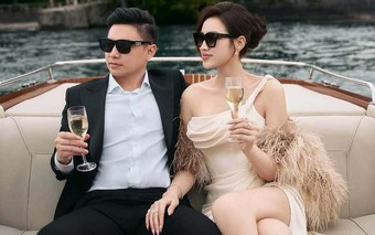 Hoa hậu Đỗ Thị Hà du ngoạn thuyền gỗ kỷ niệm một năm làm dâu hào môn, chu toàn gia đình từ mâm cơm nhà