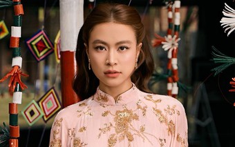 Hoàng Thùy Linh gây chú ý với áo dài kim sa trong dịp Tết 2026