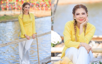 Thanh Thảo trẻ trung với áo bà ba