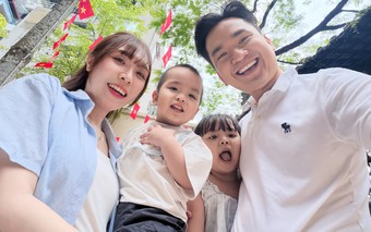 Khoảnh khắc đáng yêu của con trai, con gái MC Hạnh Phúc