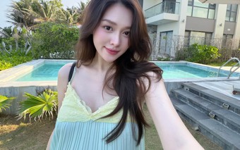 Lộ sắc vóc 'mong manh' của Á hậu Tường San ở những tháng cuối thai kỳ
