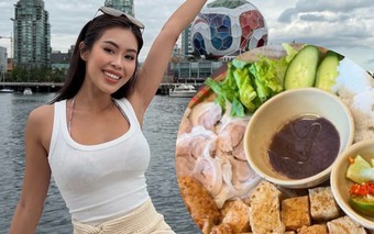 'Công chúa hàng hiệu' Tiên Nguyễn ăn món ăn Việt khi thăm Vancouver