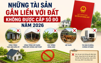 Những tài sản gắn liền với đất không được cấp sổ đỏ năm 2026