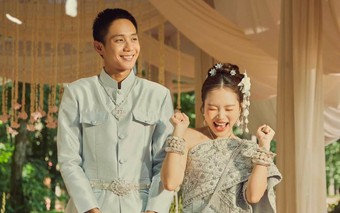 Phương Mỹ Chi e ấp trong 'đám cưới' với diễn viên Bảo Định