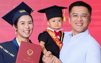 Chồng và con trai Ngọc Hân gây chú ý