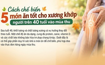 Cách chế biến 5 món ăn tốt cho xương khớp người trên 40 tuổi vào mùa thu