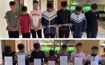 Hai nhóm học sinh lớp 8 mang dao phay hẹn đánh nhau