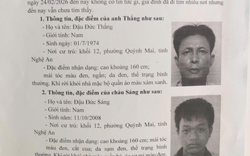 Hai cha con quê Nghệ An ra Hà Nội tìm việc rồi mất liên lạc nhiều ngày