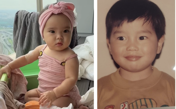 Chồng Ngô Thanh Vân khoe ảnh thời thơ ấu, fan trầm trồ bé Gạo giống bố như 'đúc từ một khuôn'