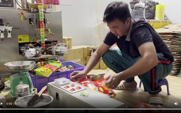 Cận cảnh kẹo 'xuất xứ Nhật Bản' được 'hô biến' từ kẹo Trung Quốc thu gom trôi nổi trên thị trường