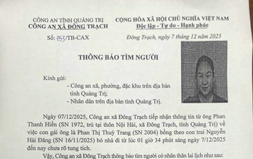 Người phụ nữ bế theo con sơ sinh rời nhà trong đêm rồi mất tích