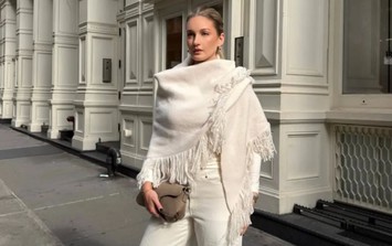 Công thức phối đồ thời thượng cùng áo khoác màu kem