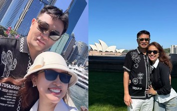 Vân Hugo và chồng doanh nhân 'hâm nóng' tình yêu ở Úc