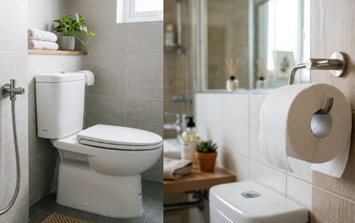 Bí quyết kết hợp vòi xịt và giấy vệ sinh giúp bảo vệ sức khỏe