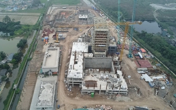 Nhà máy điện rác Greenity Nam Định dần 'hiện hình' sau hơn 2 năm khởi công