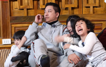 Con trai, con gái nhà Tuấn Hưng vui đùa cùng bố trên chương trình truyền hình thực tế