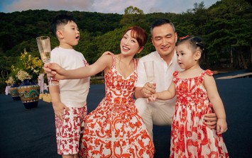 Khoảnh khắc đẹp như tranh của gia đình Chi Bảo và vợ doanh nhân Lý Thùy Chang